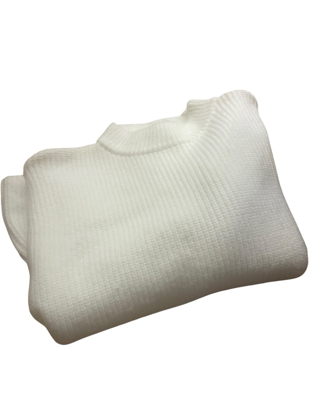 Nicole Miller New York sixe small White Knit Crewneck Sweater excellent